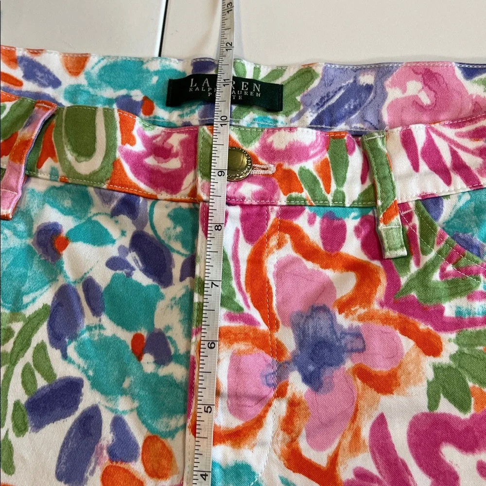 Lauren Ralph Lauren‎ - 12P, Pink/Orange/Green/Purple stretch cropped pants